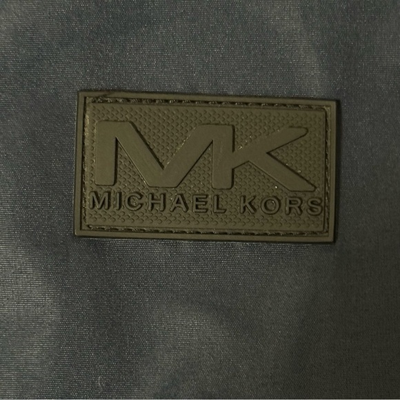 Michael Kors Rain Jacket Blue Red Hooded Button Up Full Zip Boy Girl Sz 10-12 - Picture 7 of 11